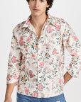 Silk Floral Paisley Button Up