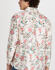 Silk Floral Paisley Button Up
