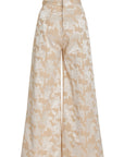Cherub Highwaist Pants-Tan/Creme Jacquard-Pre-Order