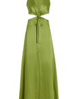 Cut Out Maxi Dress with Sailor Collar- Mint