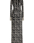 Crossroads Black Lace Velvet Bodycon Maxi Dress