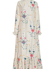 Country Girl Dress- Ivory Floral Silk Dupioni