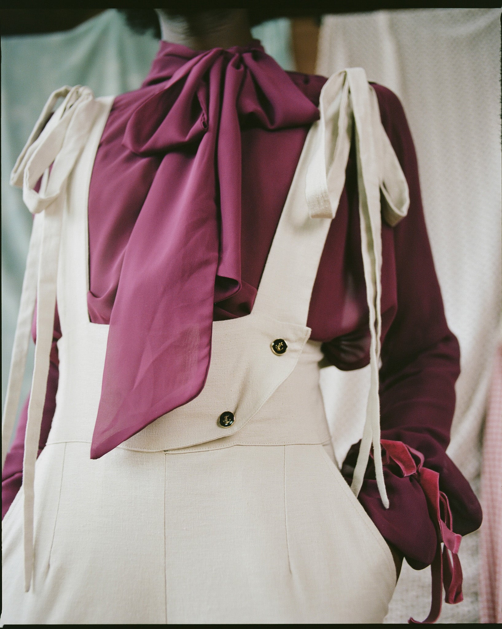 Linen Sailor Pants with Suspenders