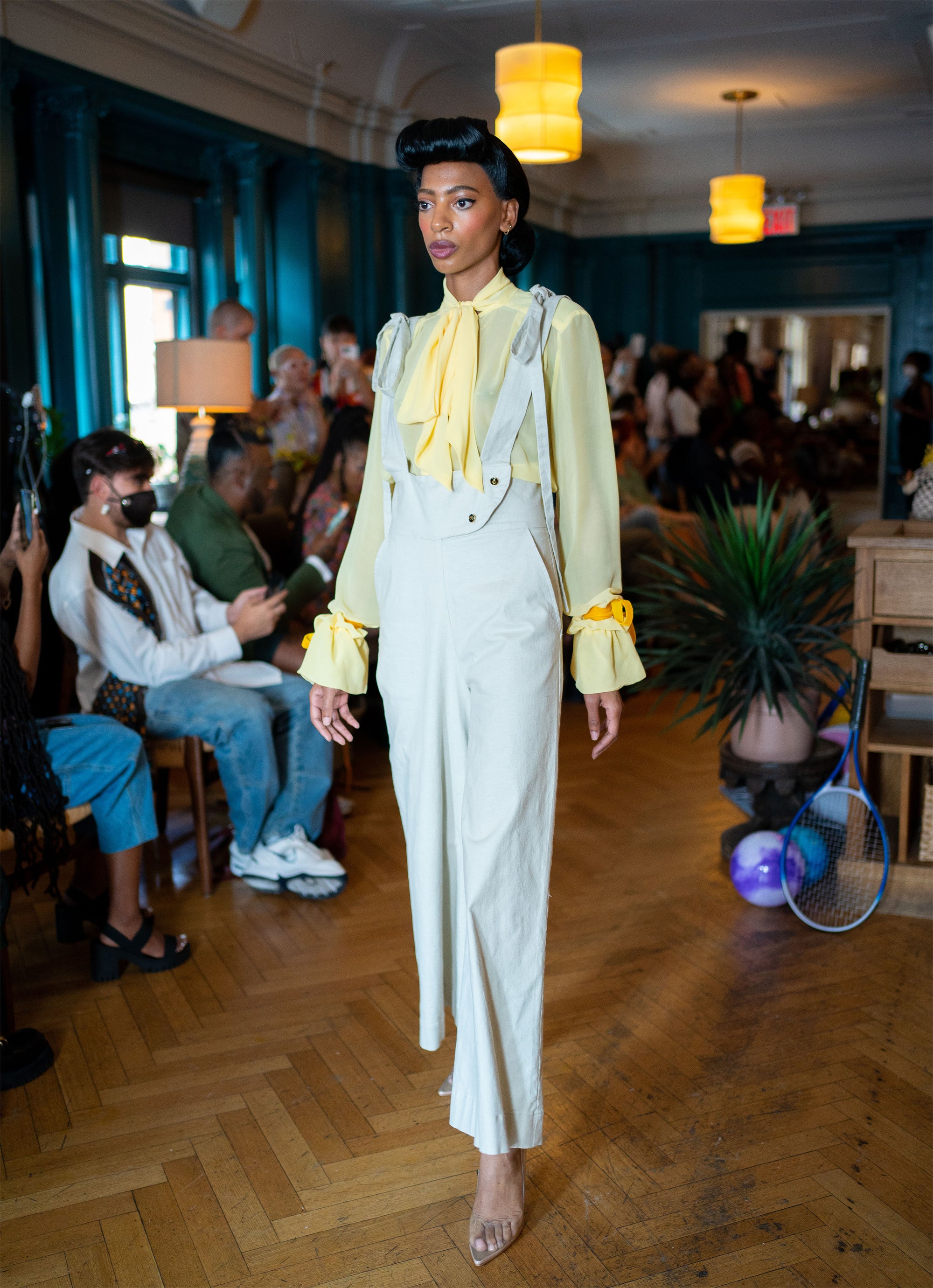 Linen Sailor Pants with Suspenders