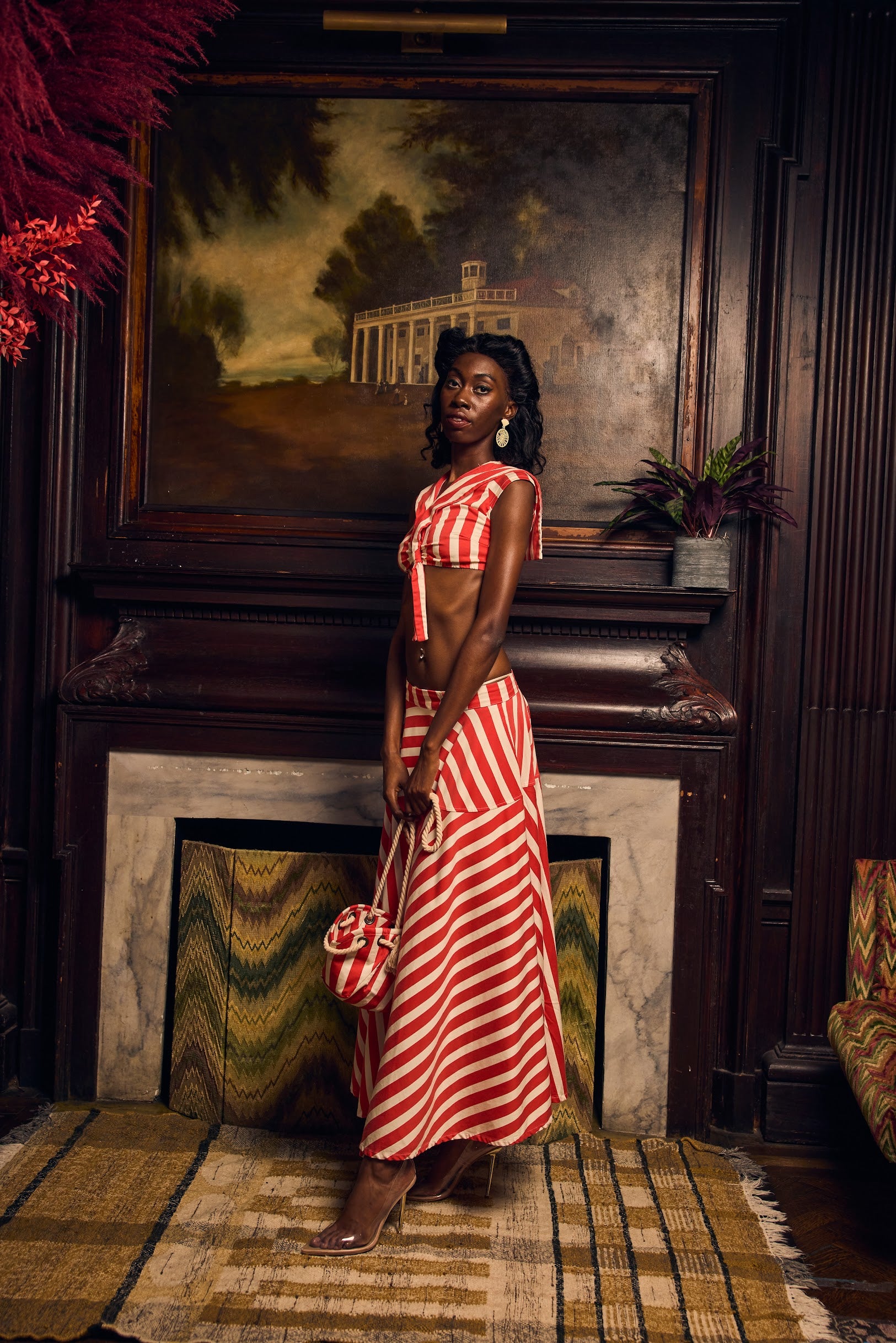 Azaka Sailor Collar Top Cabana Stripe