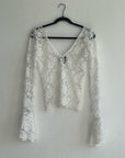 Storyteller V-Neck Lace Crochet Top-Pre-Order