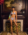 Tattoo Bikini with Vintage Beads