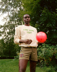 Swim Trunk with Embroidered Patch-Olive-Pre Order