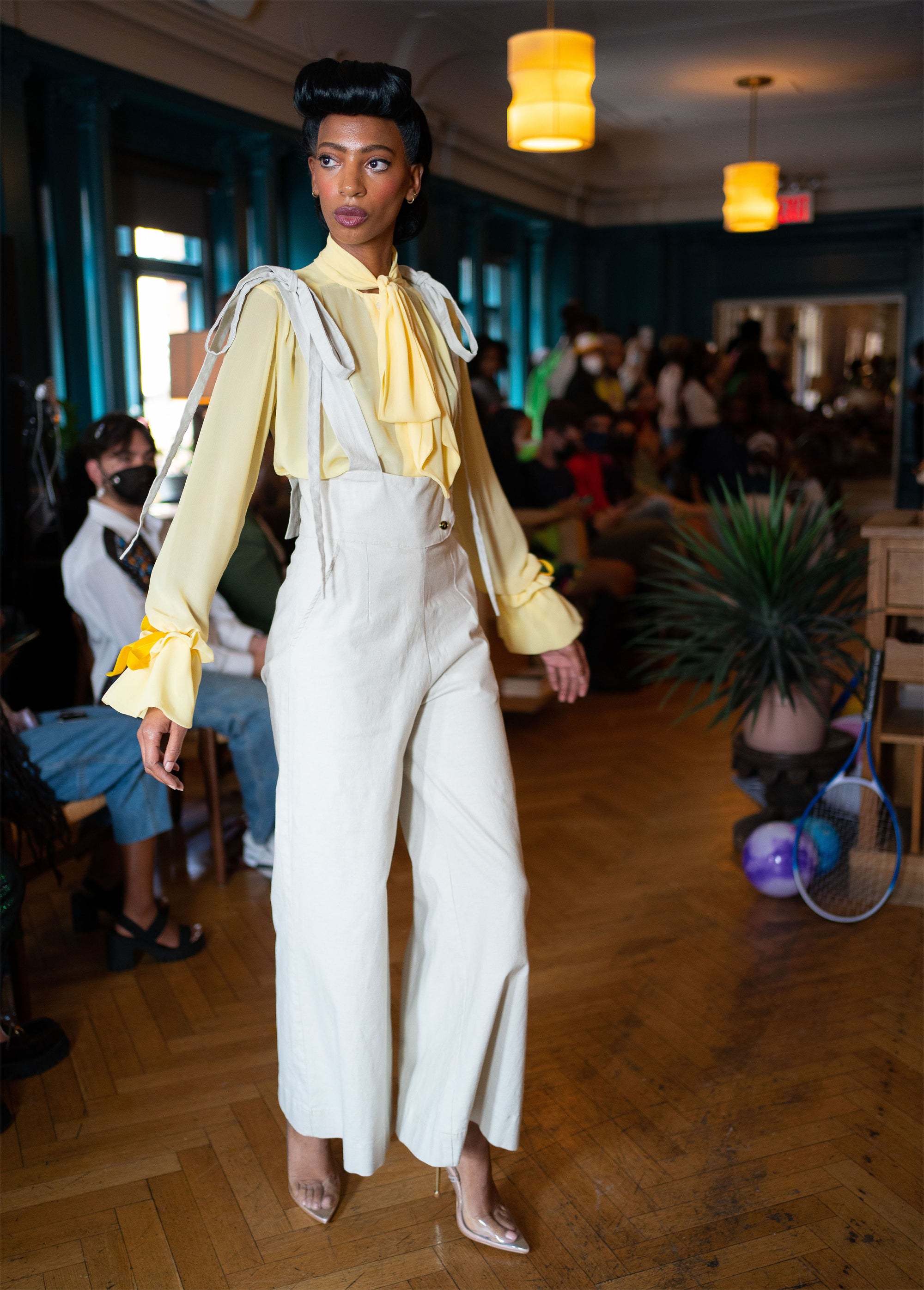 Linen Sailor Pants with Suspenders