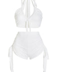 Retro Swim Two Piece-White