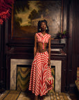 Azaka Full Skirt Cabana Stripe