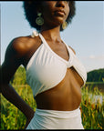 Retro Swim Two Piece-White