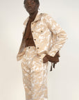 Cherub Ogun Military Jacket-Tan/Creme Jacquard-Pre-Order