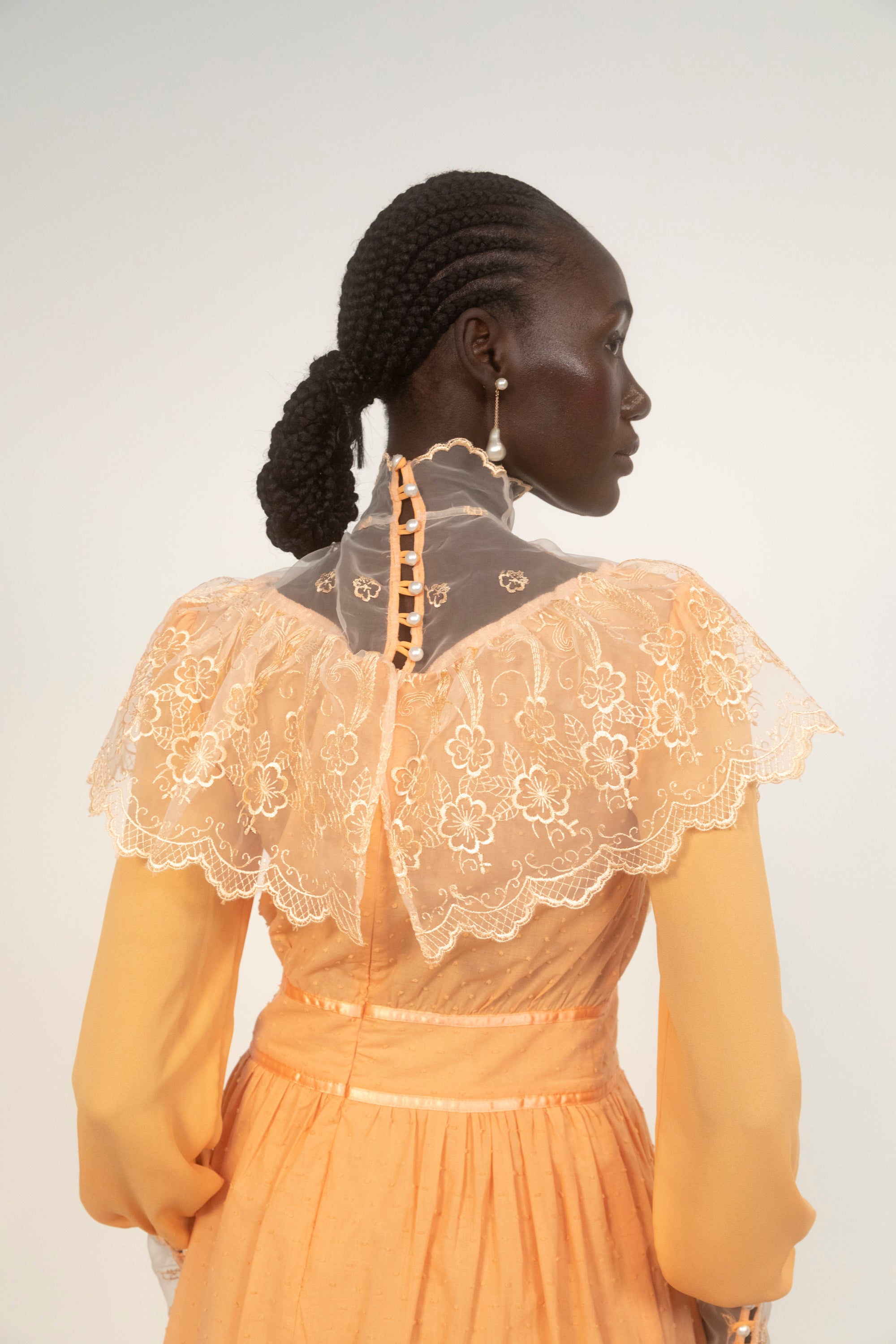 Southern Girl Peach Victorian Dress House of Aama Southern Girl Peach Victorian Dress House of Aama