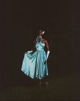 Debutante Silk Dress-Blue-Pre Order