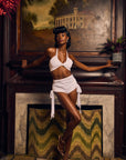 Retro Swim Two Piece-White