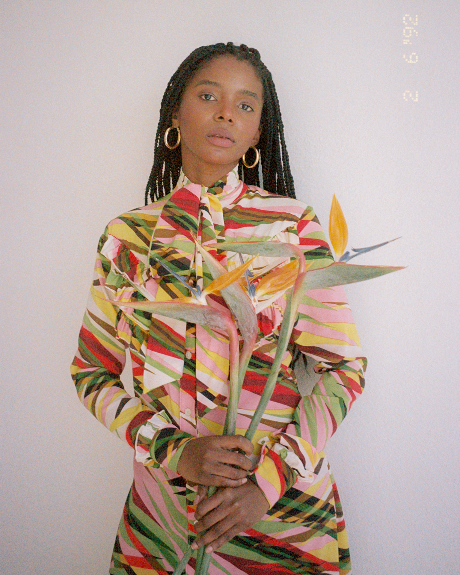 Rebecca Pussybow Dress - Abstract Print