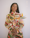 Rebecca Pussybow Dress - Abstract Print