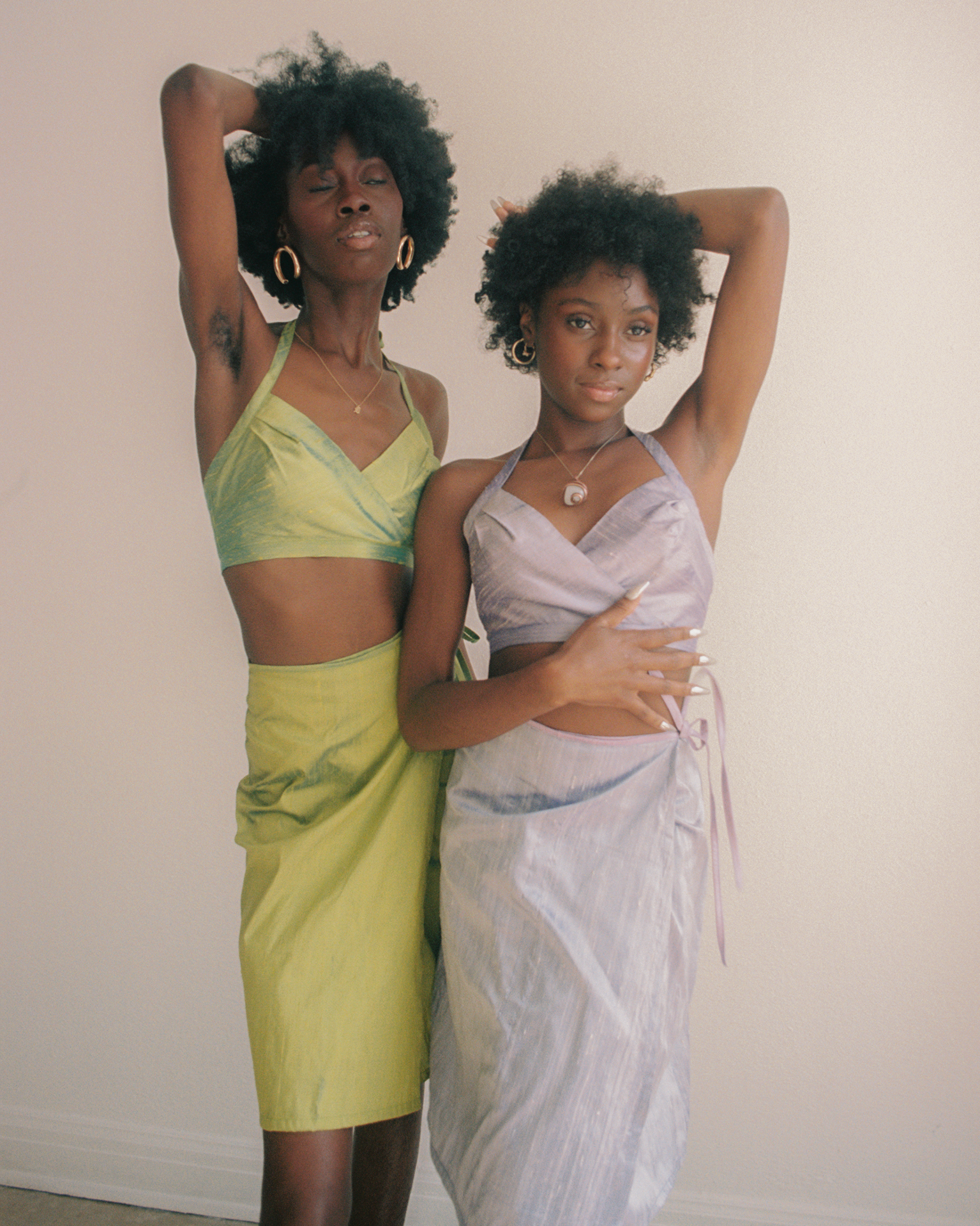 Lavender Silk Halter Top