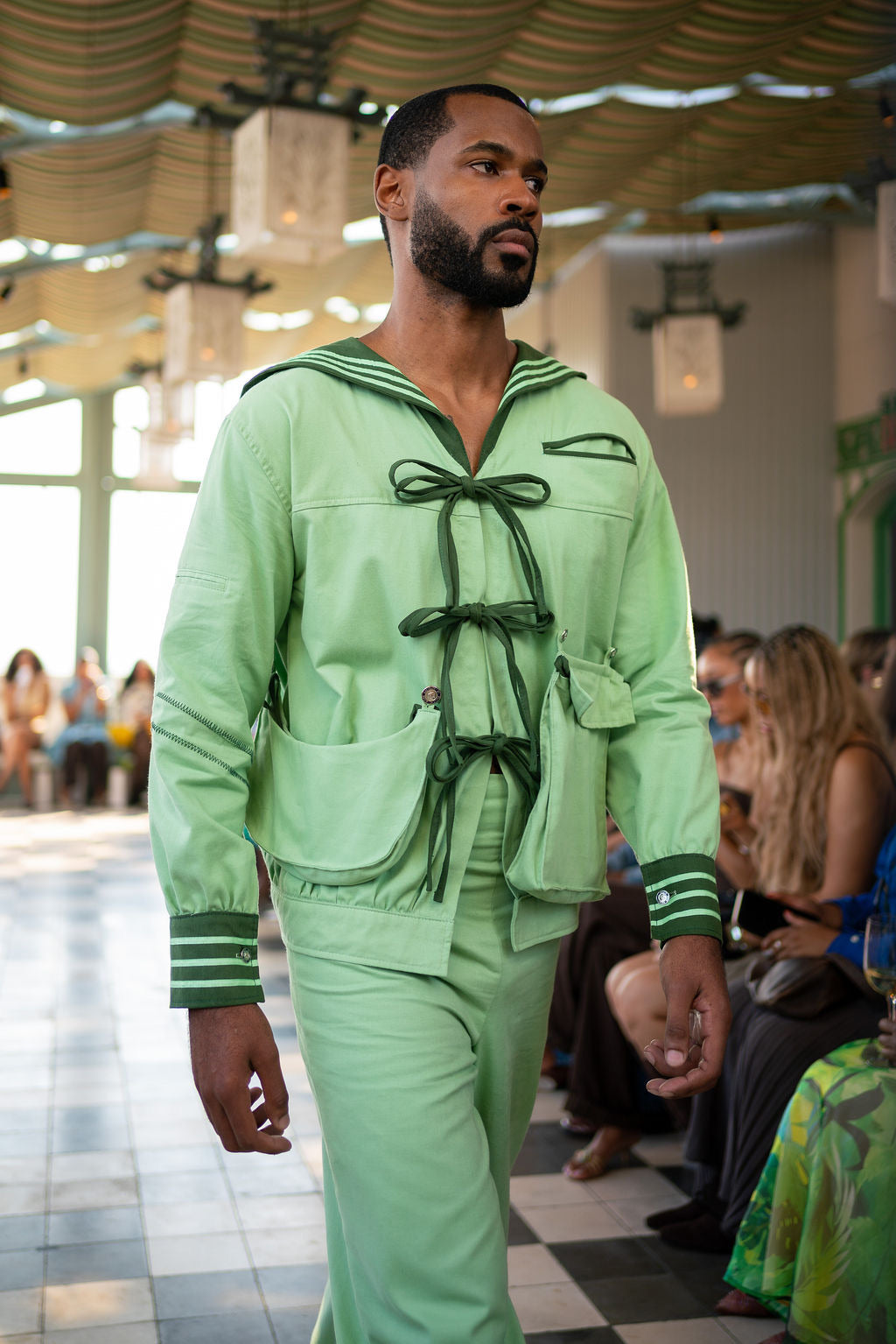 Sailor Jacket-Mint/Hunter Green - Pre Order