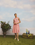 Pink Plaid Camp Aama Dress-Pre-Order