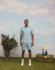 Azaka Shorts Blue Stripe- Pre-Order