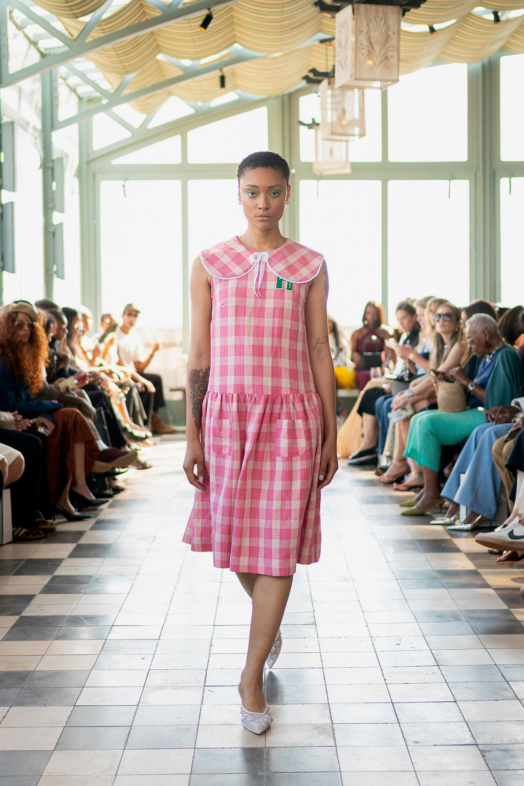 Pink Plaid Camp Aama Dress-Pre-Order