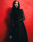 Black Gouyave Pussybow Dress-Pre-Order