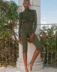 Lace Capris Hunter Green