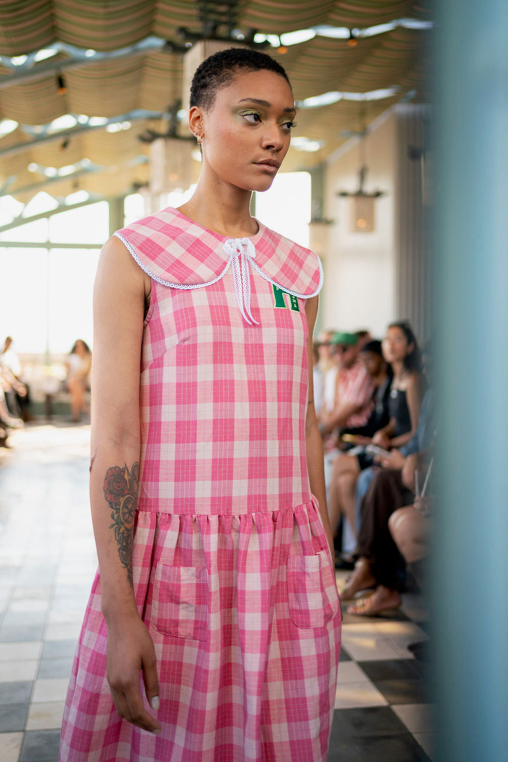 Pink Plaid Camp Aama Dress-Pre-Order