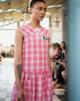 Pink Plaid Camp Aama Dress-Pre-Order
