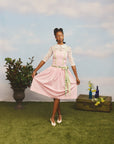 Bib Collar Lace Top White