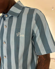 Azaka Button Up Blue Stripe- Pre Order