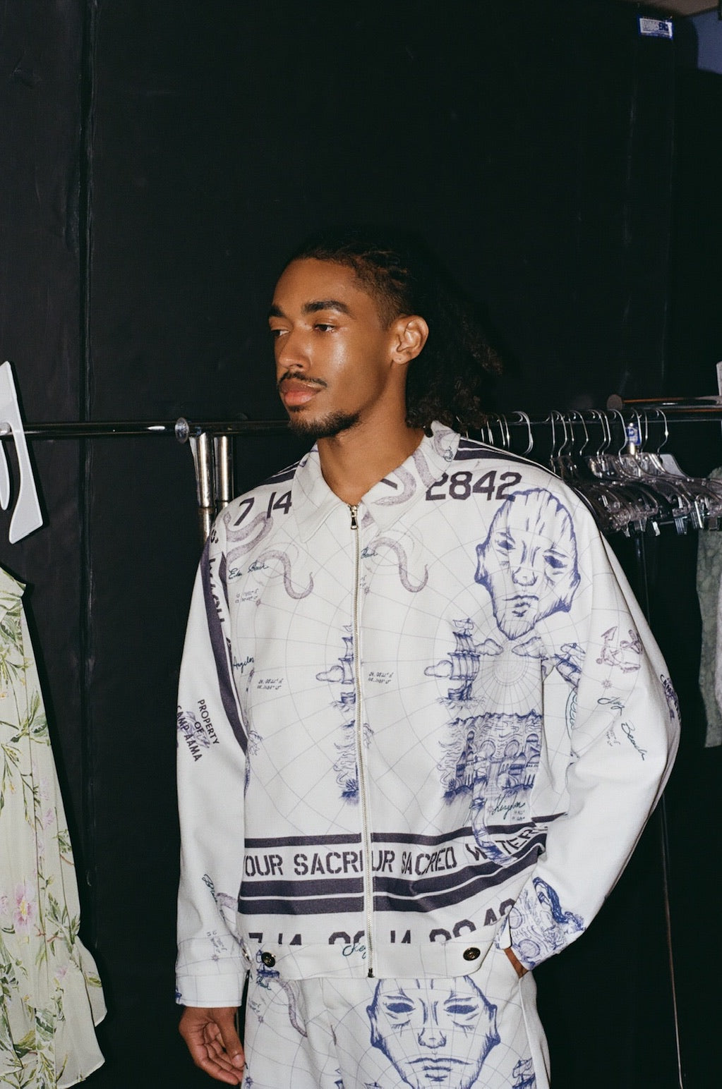 Olokun Kingdom Map Twill Jacket- Pre-Order