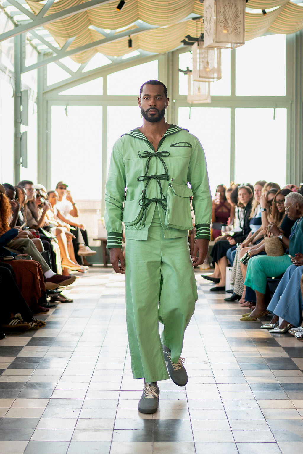 Sailor Pants-Mint/Hunter Green - Pre Order