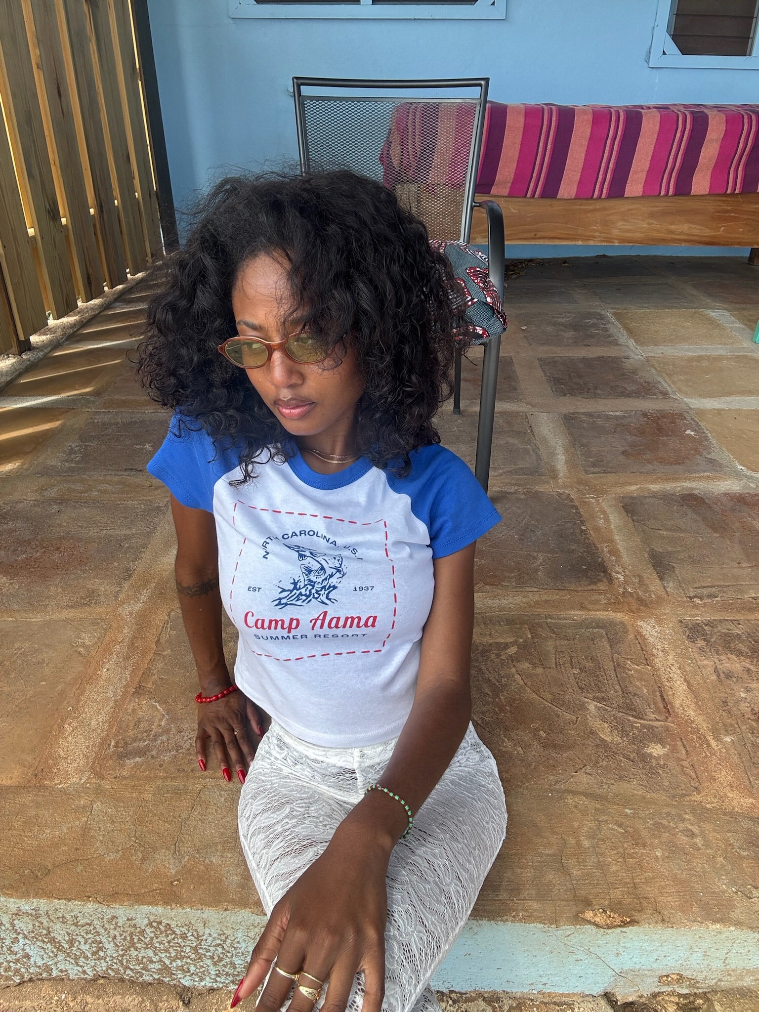 Camp Aama Fishing Baby Tee