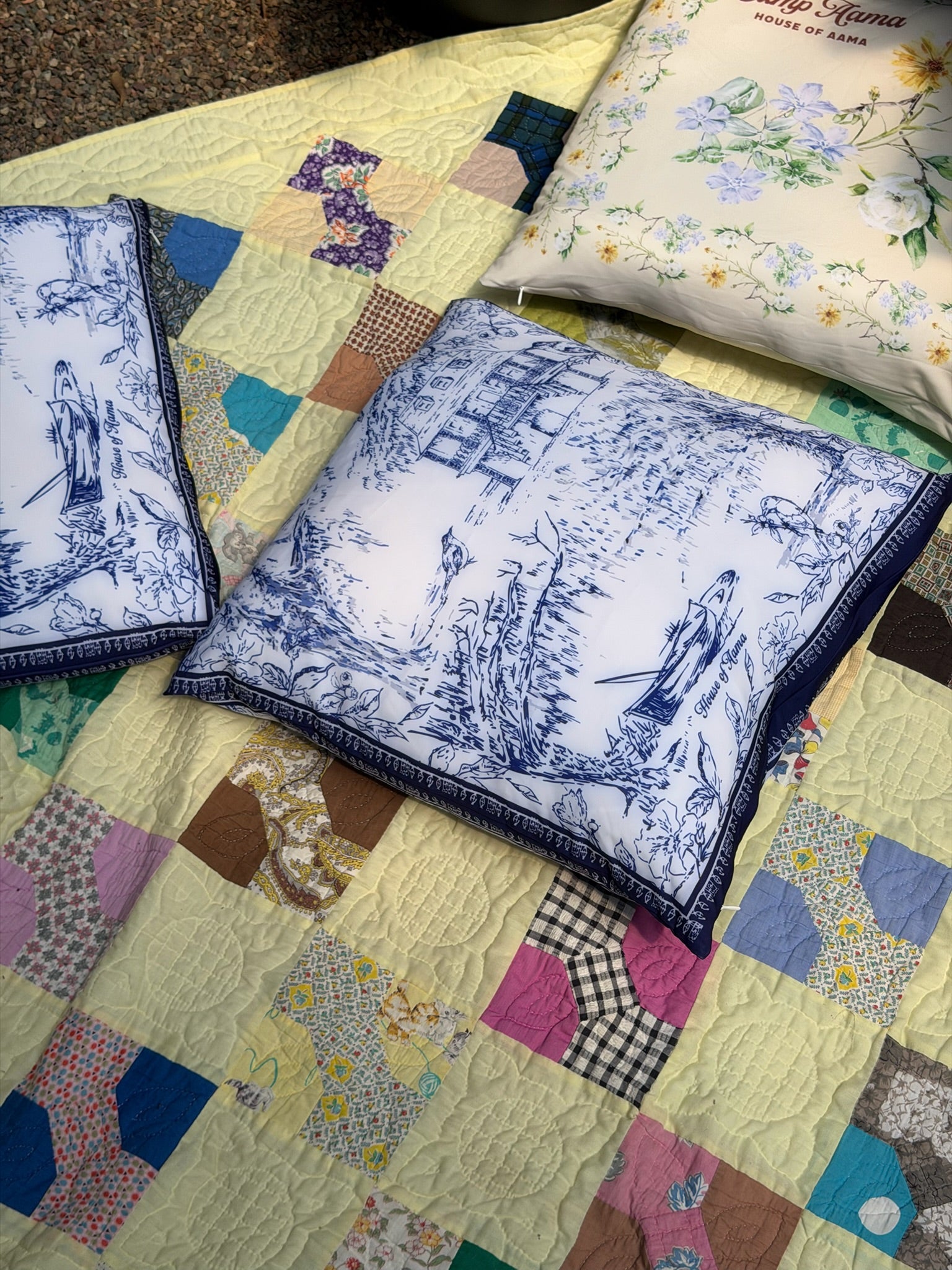 Henry Toile Pillow Cover