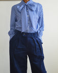 Corduroy Navy Wide leg Pants- Pre-Order