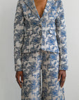 Cherub Blazer- Blue Jacquard-Pre-Order