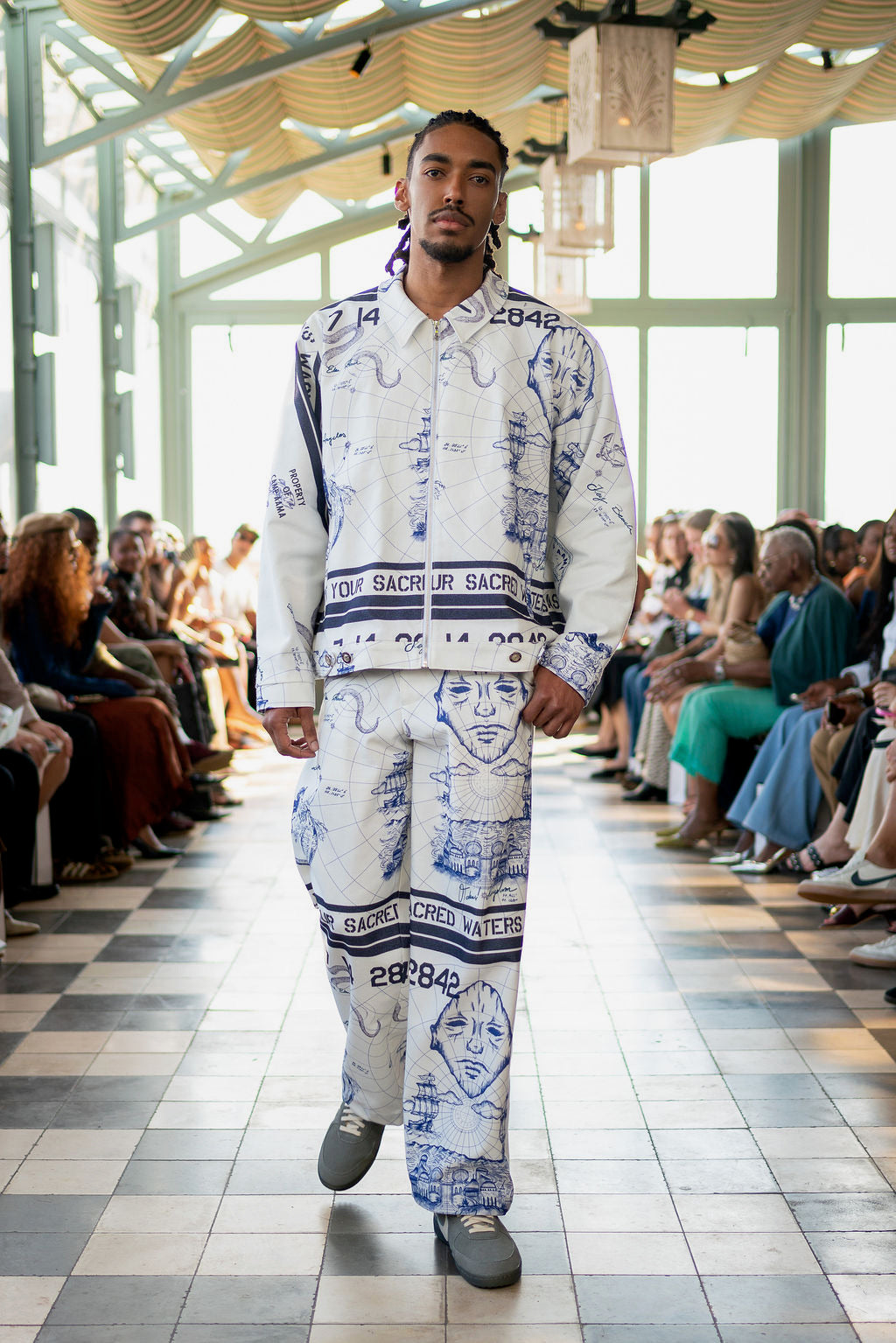 Olokun Kingdom Map Twill Jacket- Pre-Order