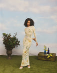 Yellow Magnolia Maxi Mesh Dress