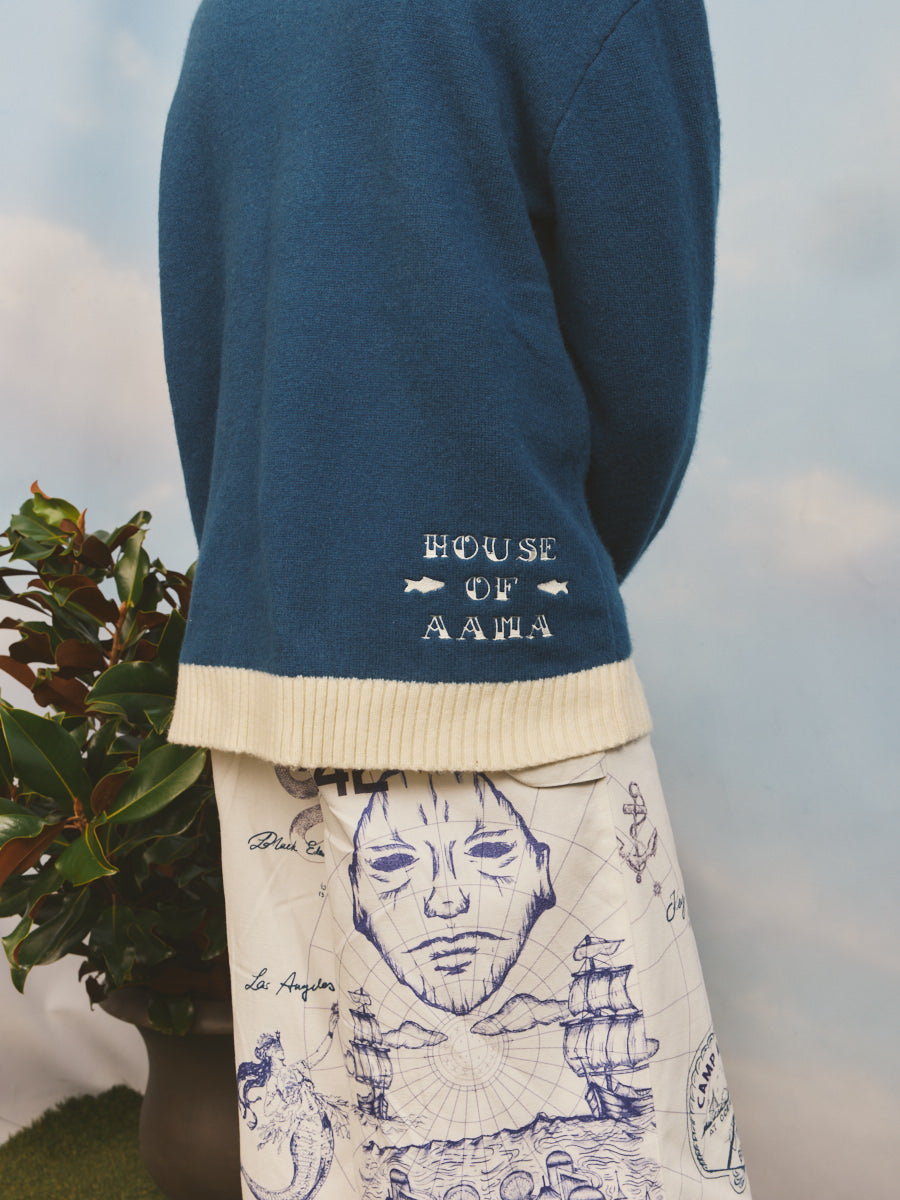 Olokun Kingdom Map Twill Capris-Pre-Order
