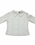Bib Collar Lace Top White