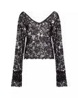 Web Lace V-Neck Lace Crochet Top-Pre-Order