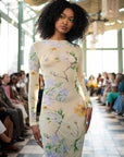 Yellow Magnolia Maxi Mesh Dress