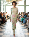 Swamp Rose Maxi Mesh Dress