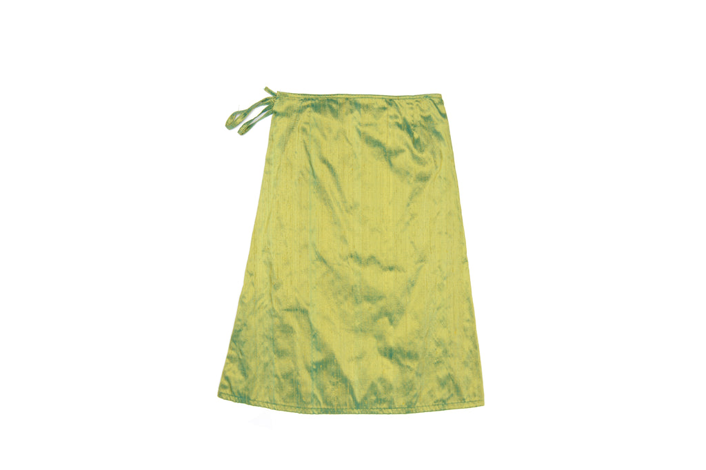 Green Silk Wrap Skirt