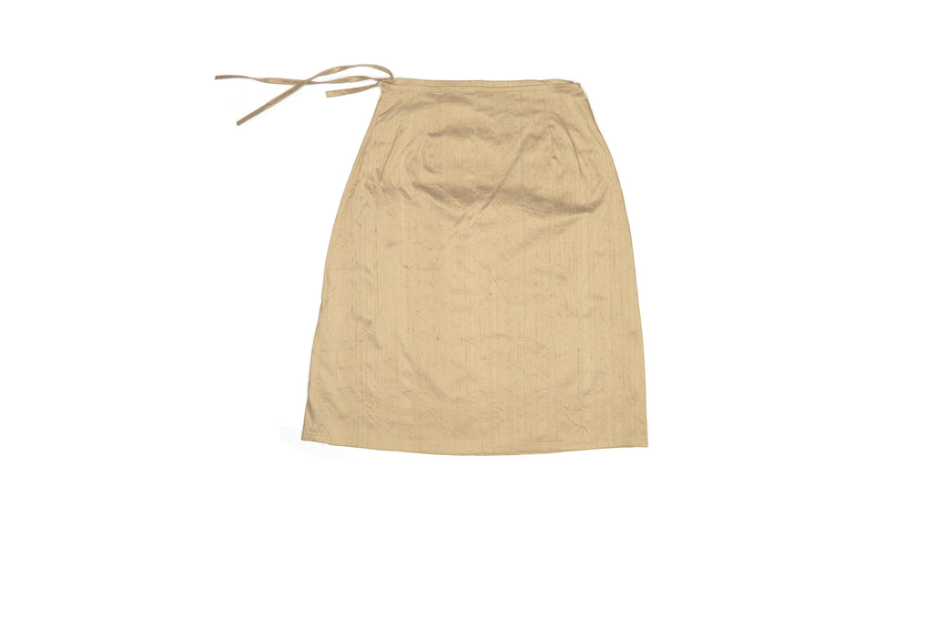 Tan Nude Silk Wrap Skirt