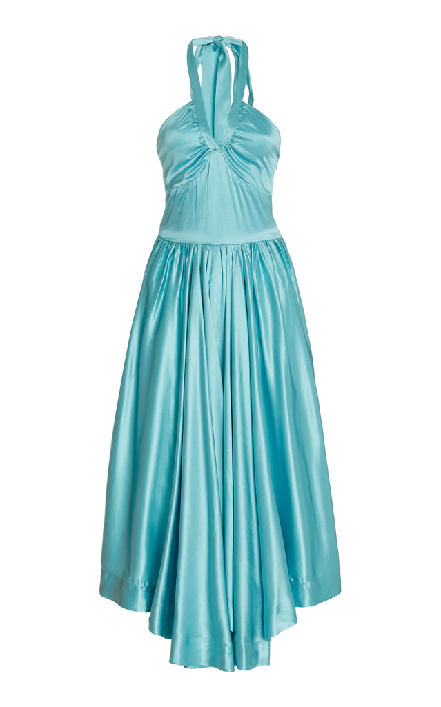 Debutante Silk Dress-Blue-Pre Order