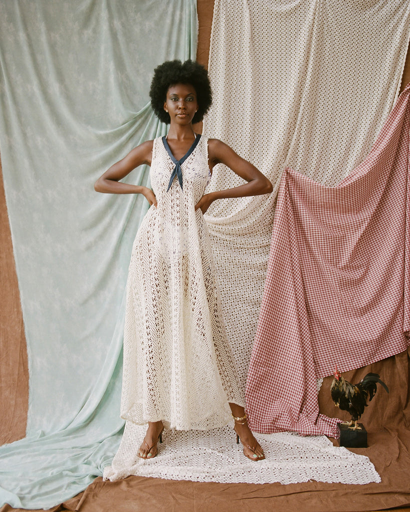 White crochet maxi Outlet